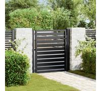 Black Aluminium Garden Gate Lockable Privacy Fence Gate Weather Resistant