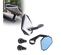 Black Aluminium Handlebar End Side Mirror W/ 16mm Bolt-on For XJ6 FZ8 FZ6 MT-09 MT-07 MT-03 XSR700 XSR900