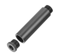 Black Aluminium Microphone Stand Extension Rod, Desk Boom Arm Extender Tube for Mic Mount, Easy-To-Use Threaded Adapter for Studio and Home Recording