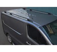 Black Aluminium Roof Rack Rails Side Bars Set To Fit L1H1 Trafic (2014+)