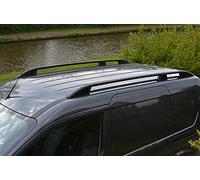 Black Aluminium Roof Rack Side Bars To Fit L1 Transit Connect (2012-2020)