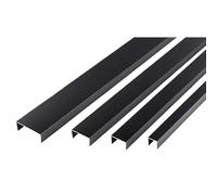 Black Aluminium U Channel Profile Pack of 2 50cm Long 7x11x5mm Versatile Aluminum Groove for DIY Projects Construction and Home Improvements
