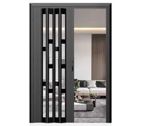 Black Aluminum Alloy Folding Interior Sliding Door, Various Sizes 24x80 to 60x80 inches, Ideal for Kitchens and Closets, and Slish Design