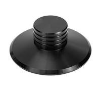 Black Aluminum Alloy Record Weight Clamp for Vinyl Playback | 120g Stabiliser, Reduces Wobble and Noise, Polished Finish, for Turntable Owners and Dj Practice