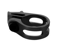 Black Aluminum Alloy Shifter Clamp for 22.2mm Bicycle Bars | Bolt-fastened Hardware, Abrasion Resistant Finish, Precise Fit for Gear Shift Lever and Workshop Repairs