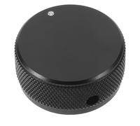 Black Aluminum Encoder Control Dial Cap for Electronic Device | CNC Precision Cut, Sandblasted Finish, Accurate Adjustment, Enhanced Grip, Fingerprint Resistant, 3.5x3.5x1.6cm
