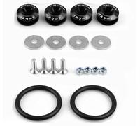 Black Aluminum Fasteners Washers Bolts Kit,Universal Car Front Rear Bumper Quick Release Fasteners Washers