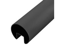 Black Aluminum Glass Railing Spigot Clamp for Pool Fence, Balcony & Deck - Easy Installation Complete Kit with 20in Round il (0.5m)