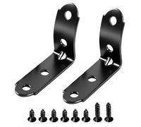 Black Aluminum Glove Box Hinge Repair Kit for Audi A4 S4 RS4 B6 B7 2001-2008, Replacement Compartment Lid Brackets with Screws, DIY Fix for Broken Hinges