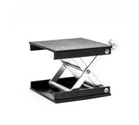 Black Aluminum Lift Table for Woodworking - Adjustable Lifting Stand with Spirit Level, Platform for Precis Woodworking Tools