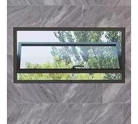 Black Aluminum Sliding Window with 360° LockVentilat Window for Custom Sheds Chicken s Bathrooms Gas and BasementsFinestra Sopraluce Nera a Strisce
