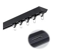 Black Aluminum V-Shape Ceiling Curtain Track - 16.4ft Room Divider Rod for Privacy in Living Room Bedroom Shower -Curtain Rail System
