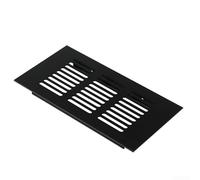 Black Aluminum Ventilation Mesh for Cabinet Doors Shoe Cupboards - Rectangular Air Flow Grille with Insect Screen Furniture Vent Cover(Black 150×400mm)