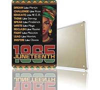Black American Decorations Juneteenth Garden Decorations, DZQUY Juneteenth Sign Decor, Home Room Outdoor Yard Bar Cafe Metal Tin Sign 12x16 Inch