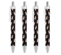 Black American English Coonhound Cartoon Dog Ballpoint Pens, Ink Pens 0.5mm Medium Point Smooth Writing Office Gel Pens for Men Women