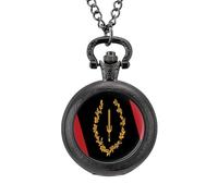 Black American Heritage Flag Classic Quartz Pocket Watch Vintage Men's Pocketwatch with Chain Christmas Gifts for Father Husband Boyfriend