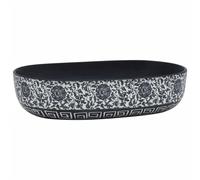 (black and blue, 59 x 40 x 14 cm) vidaXL Countertop Basin Bathroom Sink Wash Basin Vessel Sink Oval Ceramic