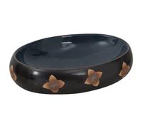 (black and blue, 59 x 40 x 15 cm) vidaXL Countertop Basin Bathroom Sink Wash Basin Vessel Sink Oval Ceramic