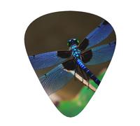 black and blue dragonfly Printed Guitar Picks 12-Piece Set - Comfortable, Versatile Plectrum for All Guitar Styles & Players