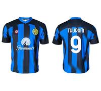 Black and Blue Football Shirt 2023 2024. Personalized Marcus Thuram Number 9 Shirt. Official Replica. Adult Child. (L)