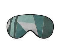 Black and Blue Green Background Sleep Mask Abstract Art Blindfold for Sleeping Elastic Blackout Eye Mask Cover for Full Night's Sleep Travel and Nap