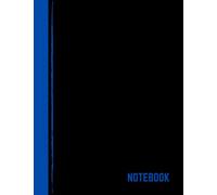 Black and Blue Notebook: This Large Black and Blue Notebook is Perfect for Students, Writers, Researchers and Anyone in need of a Simple and Classic Journal | 200 lined Pages | 8.5 x 11 in