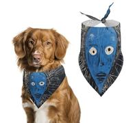 Black and Blue Painting Dog Bandana Washable & Adjustable Triangle Scarf, Breathable Pet Scarf for Small Medium Large Pets, Cute Fashion Pet Accessory