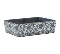 (black and blue) vidaXL Countertop Basin Bathroom Sink Vessel Multicolour Rectangular Ceramic