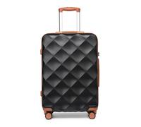 (black and brown, 28) British Traveller Suitecase 13/20/24/28 Inches Ultralight ABS With TSA Lock