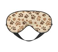 Black and Brown Footprint Print Sleep Mask with Adjustable Strap, Comfortable Eye Cover for Travel, Yoga, Napping, Sleeping & Relaxation