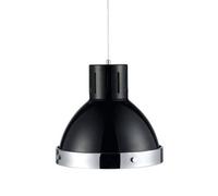 Black and Chrome Bell Shaped Pendant Light | Jasper