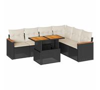 Garden Furniture Sofa Garden Set Lounge Seating Group 7-Piece Poly Rattan vidaXL