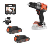 Black and Decker BCD383 18v Cordless Combi Drill 2 x 2ah Li-ion Battery Charger Case