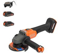 Black and Decker BCG6L8 18v Cordless Brushless Angle Grinder 115mm 2 x 2ah Li-ion Battery Charger No Case