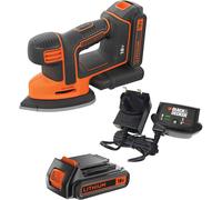 Black and Decker BDCDS18 18v Cordless Mouse Sander 2 x 2ah Li-ion Battery Charger No Case