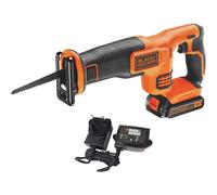 Black and Decker BDCR18 18v Cordless Reciprocating Saw 1 x 1.5ah Li-ion Battery Charger No Case