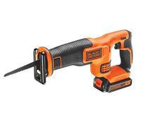 Black+Decker 18V Li-Ion Powerconnect Brushed Cordless Reciprocating Saw (1 X 1.5Ah) - Bdcr18C1-Gb