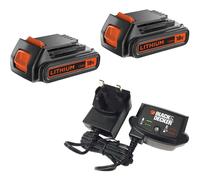 Black and Decker Genuine 18v Twin Li-ion Battery and Charger Pack 1.5ah 240v