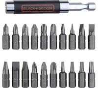 BLACK and DECKER Screwdriver Bit Set Pozi Phillips Flat bits Holder 21 PC A7074