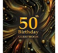 Black and Gold 50th Birthday Party Sparkling with Laughter and Luxury The swirling black and gold glitter design radiates energy and charm, while the ... for gifting. 100 Pages Celebration Guest Book