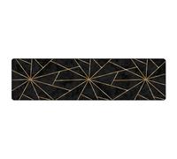(black and gold, 80 x 300 cm) vidaXL Rug Washable Patchwork Anti Slip Home Floor Carpet Floor Area Rug Mat