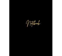 Black and Gold A4 Notebook: College Ruled Lined Journal for Work, School and Note Taking: 110 Page Large (8.5 x 11) Writing Journal . Elegant Notebook for Office Notes, Journaling and Daily Planning