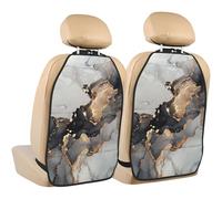 Black And Gold Art Painting,2 Pack Car Seat Kick Mats Back Seat Protector Durable Back Seat Organiser