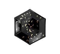 Black and Gold Bat Halloween Party Plates x 6