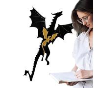 Black and Gold Bookmarks - PLA 6.89 x 2.59 Inches | Reading Bookmarks Dragon Book Accessories | Friends, Enthusiastic Families, Girls, Women, Girlfriend