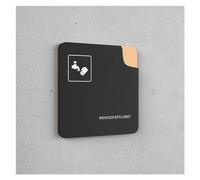 Black and Gold Color Toilet Sign Plate 3D Acrylic Wash Room Door Wall Label Sticker Wc Holder Signage Board Art Hotel Home Decor(11,17x17cm)