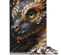 Black And Gold Dragon Jigsaw Puzzles for Adults 500 Piece Jigsaw Puzzles for Adults Puzzle 500 Pieces Jigsaws Gifts 500pcs (52x38cm)