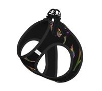 Black And Gold Flowers Compact Pet Suspender Vest-The Perfect Small Pet For A Comfortable Walk