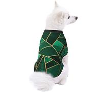 Black and Gold Geometric Dog Pet Clothes - Security Printed Pet Sweaters, Coat Winter for Small Medium Large Dogs Cats, Cozy Apparel Casual Fashion Costume, Cute Pet Pullover Sweater.