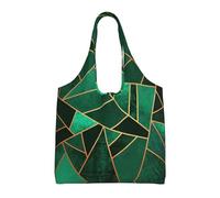 Black And Gold Geometric Print Canvas Tote Bags,Reusable Cloth Bags For Shopping Beach Grocery Trendy
